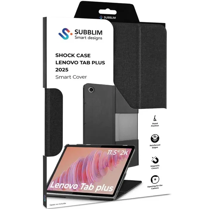 Subblim Funda Shock Case para Lenovo Tab Plus 2025, Negra